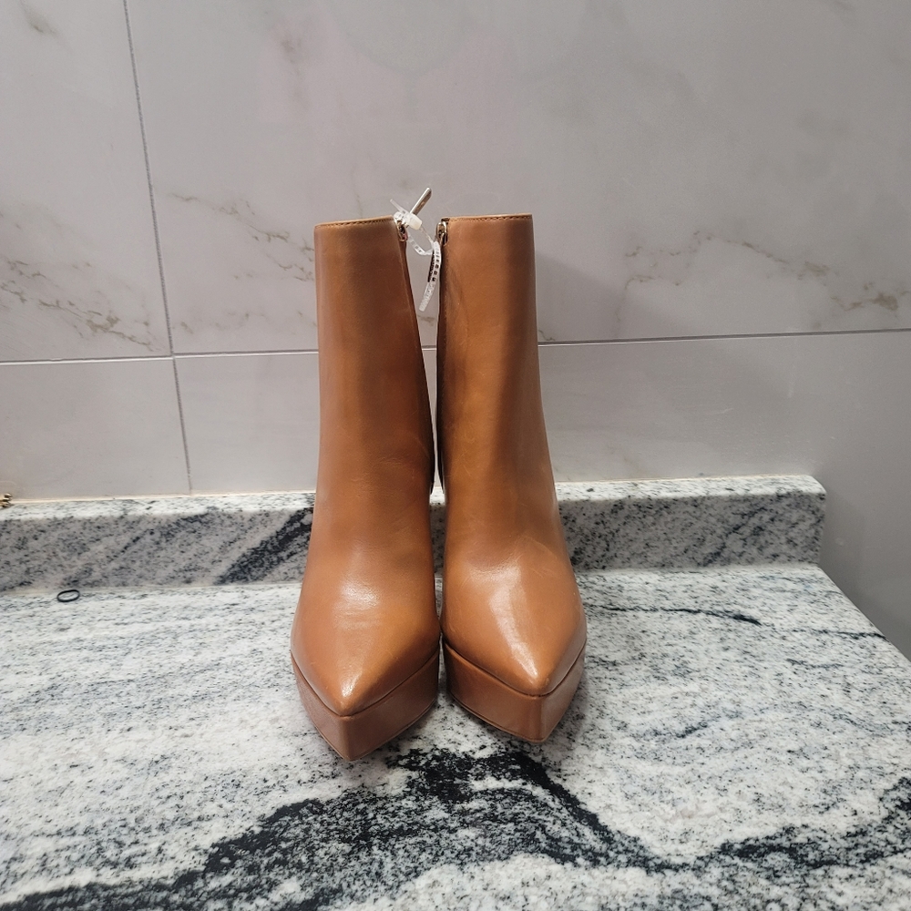 Gianni Bini Connellie Leather Platform stiletto Booties - Picture 2 of 12
